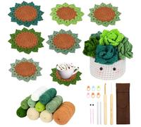 Kit de Ganchillo para Principiantes, 6 Piezas Kit de Posavasos de Ganchillo, Cup Mat Crochet Kit, Crochet Starter Kit, Crochet Posavasos Kit de Ganchillo con Hilo, Tutoriales en Video Paso a Paso