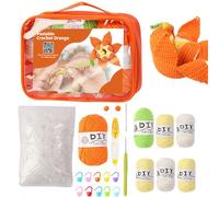 Kit De Ganchillo Para Principiantes Adultos | Accesorios Divertidos Hechos a Mano Para Tejer | Manualidades con de Frutas y Kit Inicial,Regalo Cumpleaños Navidad Para Mujeres Niños Madres Y Amantes