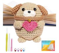 Kit de ganchillo para principiantes, kit de ganchillo, kit de punto colorido con tutoriales en vídeo, juego divertido de aprendizaje de ganchillo, lindo kit de artesanía para hombres y mujeres