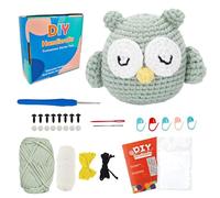 Kit de Ganchillo para Principiantes,Kit Ganchillo Búho,Kits de Ganchillo para Adultos Principiantes y Niños,Crochet Kit Principiantes DIY,Incluye Tutoriales en Vídeo,Instrucciones y Materiale