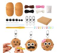 Kit de gancho para principiantes - Animal Amigurumi Set | Easy Tricot Creative Kit | Instrucciones de vídeo en francés, tutoriales de etapas a paso, regalo ideal para adultos y niños creativos