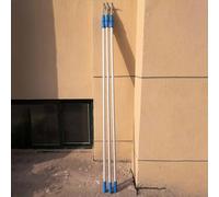 Kit de Gancho telescópico para Muelle: Varilla de Empuje de Aluminio Ajustable de 5 Metros para facilitar el atraque y la recuperación. Gancho para Bote Salvavidas de Tres Secciones (Azul).