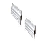 Kit de Ganchos para Marcos de Fotos de 100mm - Clips en Z Resistentes para Colgar Fotos y Espejos - Montaje en Pared - Ganchos de Fijación de Aluminio (100 mm, 2 Par con Tornillos y Anclajes)