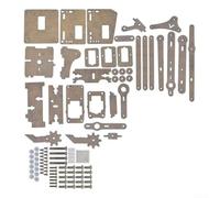 Kit de garra de brazo de robot acrílico con pinza para Arduino para aprendizaje de vapor y proyectos de programación creativa para adolescentes de catorce años en adelante, color negro (transparente)