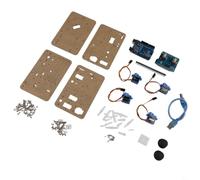 Kit de garra de brazo de robot acrílico para Arduino, 4 grados de libertad electrónica DIY para proyectos STEAM (negro)