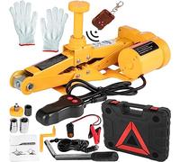 Kit de gato coche eléctrico 3 toneladas, tijera portátil 12V CC con llave impacto, bomba aire, herramienta reparación elevador Para uso doméstico