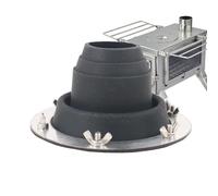 Kit de gato de estufa para tienda, gato de estufa | Kit de chimenea de techo de alta temperatura,Bota de tubo de de techo flexible, horno de leña, chimenea, tienda de ventilación, intermitente pa