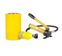 Kit de gato émbolo eléctrico, operación multiángulo sin esfuerzo, trabajo en espacios reducidos, juego cilindro hidráulico con bomba manual hidráulica(10t-50mm/2in-cp180)