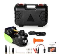 Kit de gato para coche 4 en 1 de 12 V y 5 T, soporte de gato eléctrico con pantalla LCD para sedán, SUV, elevador de coche, gatos hidráulicos de suelo