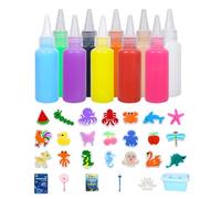 Kit de Gel de Agua,con 10 Geles y 12 Moldes para Actividades Artísticas y Manualidades | Kit De Manualidades - Para Niños De 5+ Años, Aula, Hogar, Fiesta De Cumpleaños, Familia Y Escuela