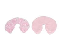 Kit de gel de pecho, compresa de lactancia fría y caliente, reduce la hinchazón y el dolor, agrava la glándula mamaria, con inserciones de gel para un uso cómodo (rosa)