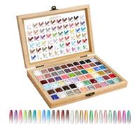 Kit de gel de pintura degradada de 60 colores de gel para palmaditas de uñas - Suministros de manicura profesional para diseños creativos | Fórmula de textura con alto contenido de pigmentos, si