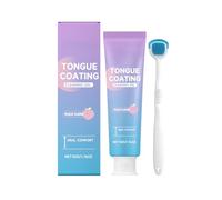 Kit de Gel Limpiador de Lengua con Cepillo, Sabor Menta Suave, Set de Cuidado Oral Diario para una Sensación Limpia y Fresca, Fácil de Usar para Adultos (1)
