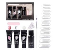 Kit De Gel Para Uñas 3 Colores De Manicura Con | Formas para Uñas y Gel de Extensión Destinado A Principiantes, Mujeres, Madre, Novia, Profesionales, Salón En Casa Y