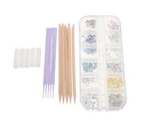 Kit de Gemas Dentales de Vidrio Rhinestone, 13,00x5,20x1,00 Cm | Decoración Temporal para Graduación y Fiesta, Diseño Desmontable, Apto para Mujeres y Adolescentes