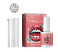 Kit de gemas dentales - Juego de adhesivos decorativos para dientes, decoraciones desmontables de , accesorio cosmético para esteticistas, hombres, mujeres y adultos que buscan un estilo moderno