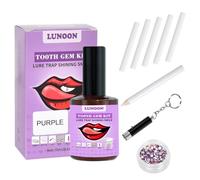Kit de Gemas para Dientes Gemas Juego de Gemas Dentales, Juego DeJoyas Dentales con Pegamento, Tooth Gems Kit Diamante Dientes Kit para Decoración De Uñas Y Dientes De Bricolaje Tooth Gem (Morado)