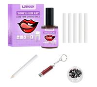 Kit de Gemas para Dientes Gemas Juego de Gemas Dentales, Juego DeJoyas Dentales con Pegamento, Tooth Gems Kit Diamante Dientes Kit para Decoración De Uñas Y Dientes De Bricolaje Tooth Gem (Negro)