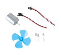 Kit de generador de energía eólica 6 - 9 V, viento para micromotor Blue Paddle / Diodos/Cable, motor eléctrico paso a paso de 60 mm, motor de CC, scooter, robot, bicicleta