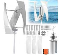 Kit de generador de turbina eólica, 12 V/24 V, sistema de alimentación vertical de 3 cuchillas con controlador de carga para el hogar, barco, marina e iluminación pública, salida de 2000 W