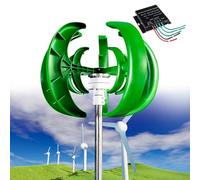 Kit de generador de turbina eólica, 12000 W, 12 V/24 V/48 V, juego de electricidad vertical de turbina eólica de 5 aspas, kit de generador de energía eólica horizontal para el hogar, barco, marina