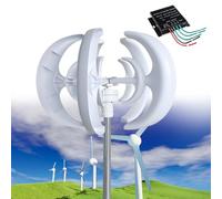 Kit de generador de turbina eólica, 12000 W, 12 V/24 V/48 V, juego de electricidad vertical, kit de alimentación horizontal de 5 cuchillas para el hogar, barco, marina, monitoreo, alumbrado público