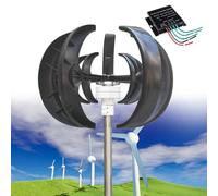 Kit de generador de turbina eólica, 12000 W, 12 V/24 V/48 V, juego de electricidad vertical, kit de alimentación horizontal de 5 cuchillas para el hogar, barco, marina, monitoreo, alumbrado público