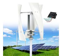 Kit de generador de turbina eólica, 12000 W, generador de energía vertical portátil de hélice, kit de 3 cuchillas con controlador de carga para vehículos recreativos marinos, energía industrial, color