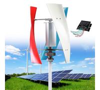 Kit de generador de turbina eólica, 12000 W, generador de energía vertical portátil de hélice, kit de 3 cuchillas con controlador de carga para vehículos recreativos marinos, hogar, energía industrial