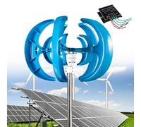 Kit de generador de turbina eólica de 12000 W, sistema de energía eólica vertical de 12 V/24 V/48 V con controlador para barcos, cabañas, casas móviles y terrazas, solución ecológica de energía