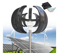 Kit de generador de turbina eólica de 12000 W, sistema de energía eólica vertical de 12 V/24 V/48 V con controlador, ideal para barcos, cabañas, terrazas y casas móviles, solución energética ecológica