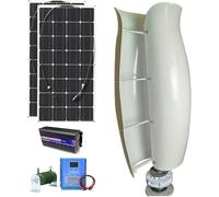Kit de generador de turbina eólica de 3 kW con 2 paneles solares e inversor de 3000 W, sistema de generación de energía híbrido eólico-solar
