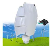 Kit de generador de turbina eólica vertical, 12000 W, 12 V/24 V/48 V con 2 cuchillas y controlador MPPT, ideal para uso doméstico y de fábrica