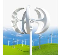 Kit de generador de turbina eólica vertical de 3000 W/4000 W/5000 W, 5 cuchillas, 12 V/24 V/48 V para uso doméstico, híbrido y farola, equipo de generación de energía electromagnética eficiente