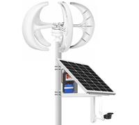 Kit de generador de turbina eólica vertical de 3000 W/4000 W/5000 W, 5 cuchillas, sistema de carga de energía de 12 V/24 V/48 V con controlador para soluciones ecológicas de energía eólica