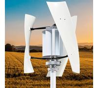 Kit de generador de turbina eólica vertical de bajo ruido de 3000 W/8000 W para el hogar, 12 V/24 V/48 V, molino de viento de baja RPM sin núcleo con controlador, solución eficiente de energía