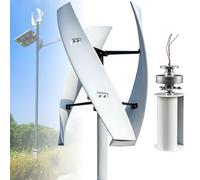 Kit De Generador Eólico 16000W 20000W Aerogenerador Vertical De 12V 24V 48V 220V con Controlador De Carga Impermeable. Generador De Electricidad para Techos De Casas Rodantes(16000W,220V)