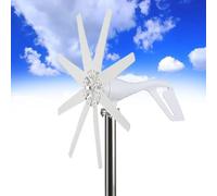 Kit de generador eólico de 12 000 W con controlador MPPT: aerogenerador de 8 aspas y bajas revoluciones para uso doméstico, recreativo, fuera de la red y con energías renovables. Solución energética d