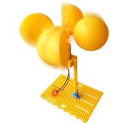 Kit de generador eólico, portátil y móvil educativo | Kit científico de electricidad para - Ideal para patio, aula, camping al aire libre, juegos y experiencias educativas