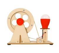 Kit De Generador Manual De Madera Para Bricolaje - Conjunto Científico Para Educación Física, Juguete Generador De Eléctrica Manual, Proyecto De Construcción STEM | Regalo De Descubrimiento Científico