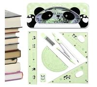 Kit de geometría matemática, brújula, transportador, borrador, regla | Juego de reglas de geometría transportadora para estudiantes, niños, matemáticas, dibujo, arte, prueba, aula, escuela