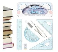 Kit De Geometría Matemática, Conjunto De 7 Piezas, Brújula Multifunción | Conjunto Relator Y Regla Para La Escuela, La Escuela, Las Matemáticas, El Dibujo, El Arte, El Aula, Las Pruebas, Los