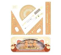 Kit de geometría matemática de 7 piezas, compás multifunción y regla | Juego de transportador y regla para estudiantes, niños, adolescentes, matemáticas, dibujo técnico, arte, exámenes, aulas