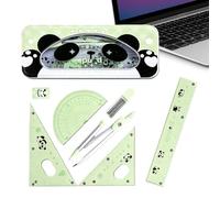 Kit de geometría matemática, juego de 7 piezas, multifuncional, brújula | Juego de transportador y reglas para escuela, escuela secundaria, matemáticas, dibujo, arte, aula, prueba, estudiantes, niños