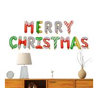 Kit de globos de Feliz Navidad - Juego de globos de letras | Decoración | Decoración de puerta delantera de vacaciones con letras y globos para en casa celebración de Navidad