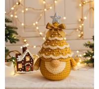 Kit de gnomo de árbol de Navidad de ganchillo, kit de ganchillo de gnomo de Navidad para principiantes, adornos de árbol de Navidad Gonks, kits de ganchillo lindos de gnomos, manualidades navideñas