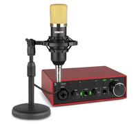 Kit de grabación Estudio con Interfaz USB, micrófono Condensador, Soporte de Escritorio, Filtro antipop y Cable XLR para PC Mac y Software DAW