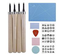 Kit de Grabado de Sellos de Goma, Herramienta de Talla para Personalizar Álbumes de Recortes, Postales y Tarjetas de Invitación