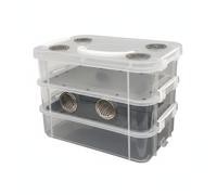 Kit de Granja de lombrices de plástico Transparente con Doble ventilación, cerraduras antiescape y Accesorios fáciles de Limpiar, Kit Completo de cría de Gusanos de harina para Principiantes, in