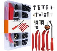 Kit de Grapas y Remaches para Coche - 326 Piezas, Incluye Clips de Plástico, Herramientas de Instalación y Almacenaje para Accesorios de Automóvil